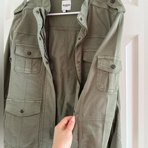Kensie Army Green Jacket SzL - Picture 3 of 4